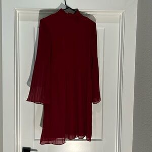Beautiful wine colored knee length dress